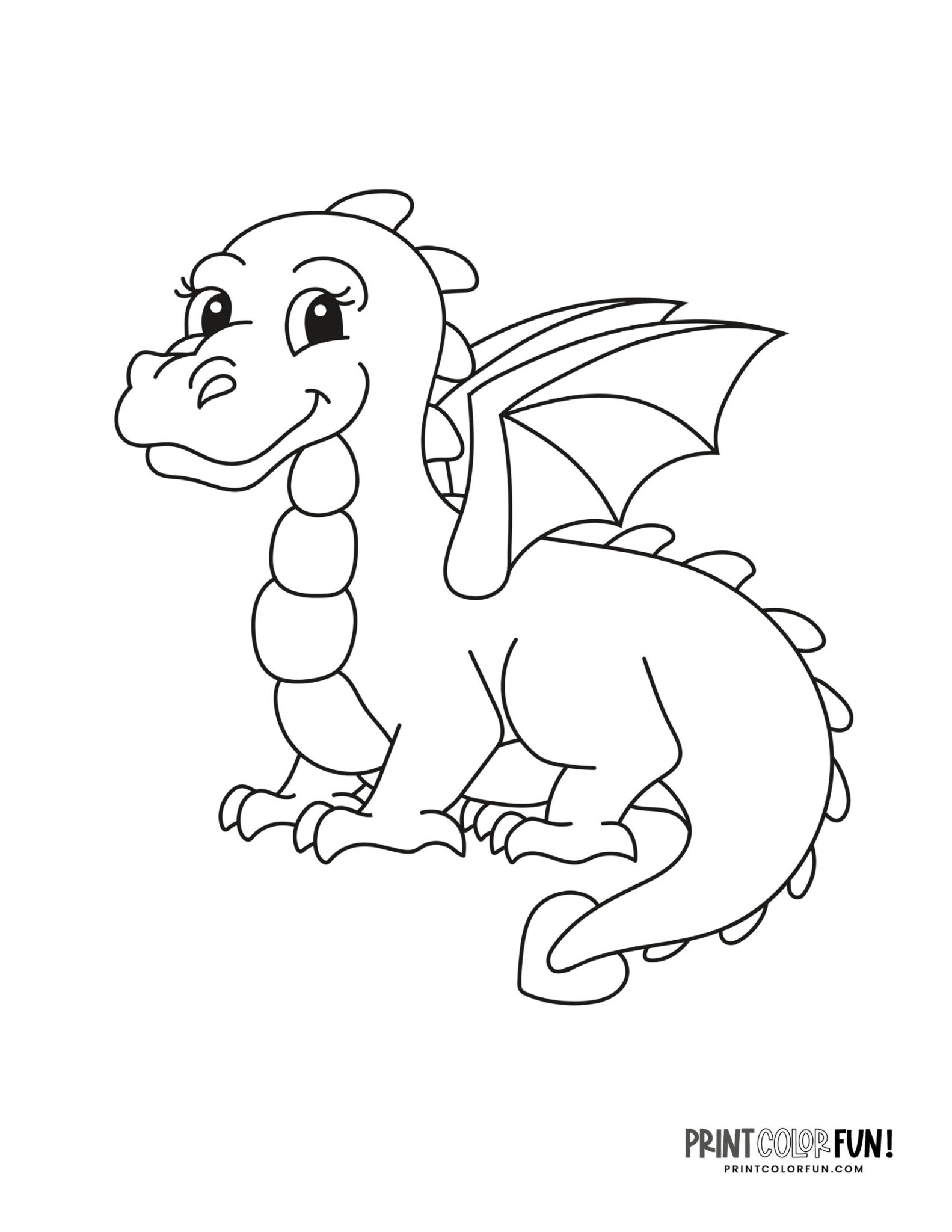 14 dragon coloring pages + clipart crafting fun: A magical adventure ...