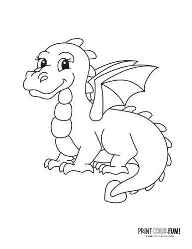 Dragon coloring page at PrintColorFun com 09