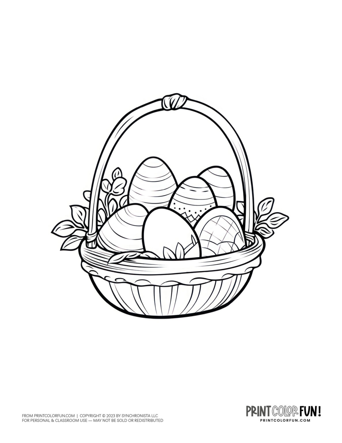 Get crafty 40+ Easter basket templates for creative coloring page