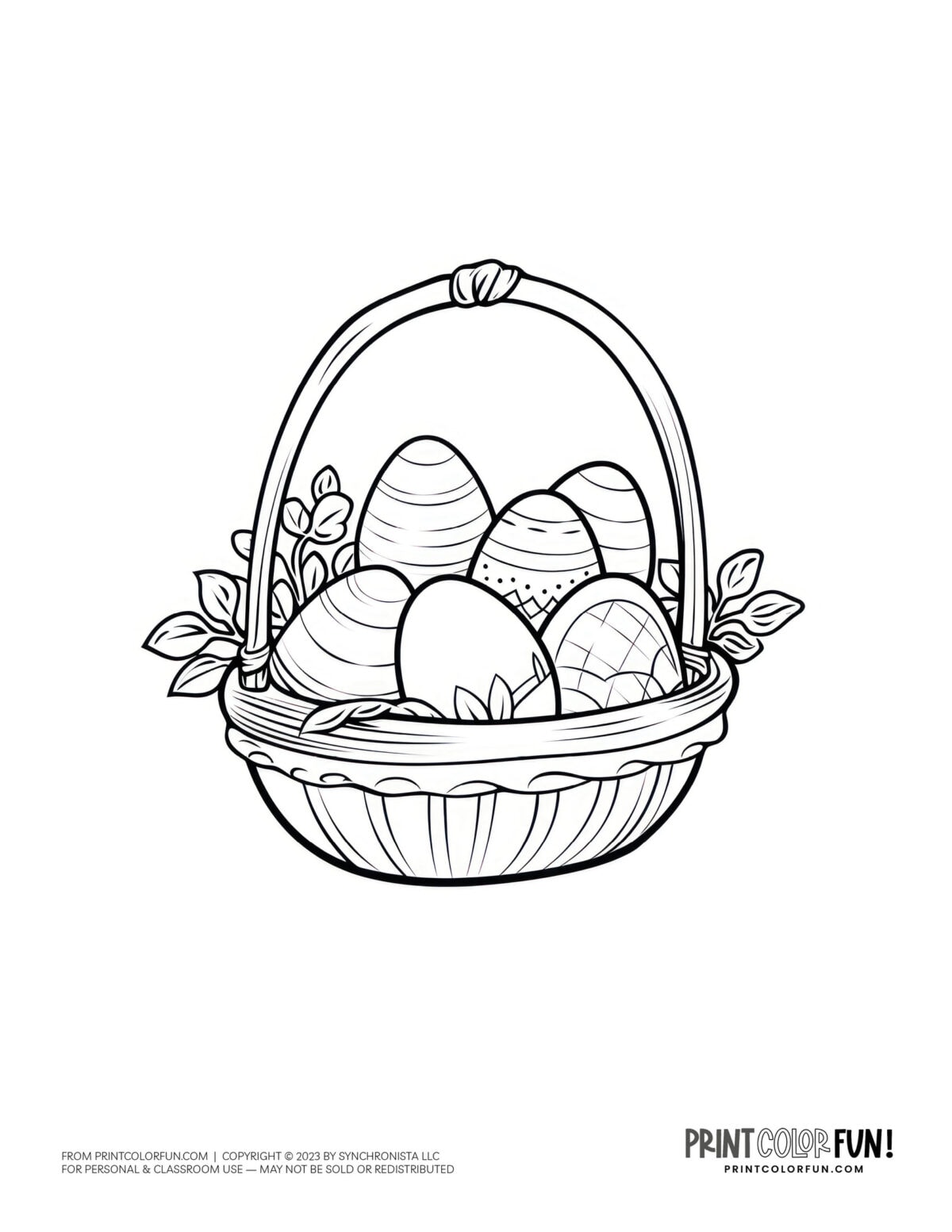 Get crafty: 40+ Easter basket templates for creative coloring page ...