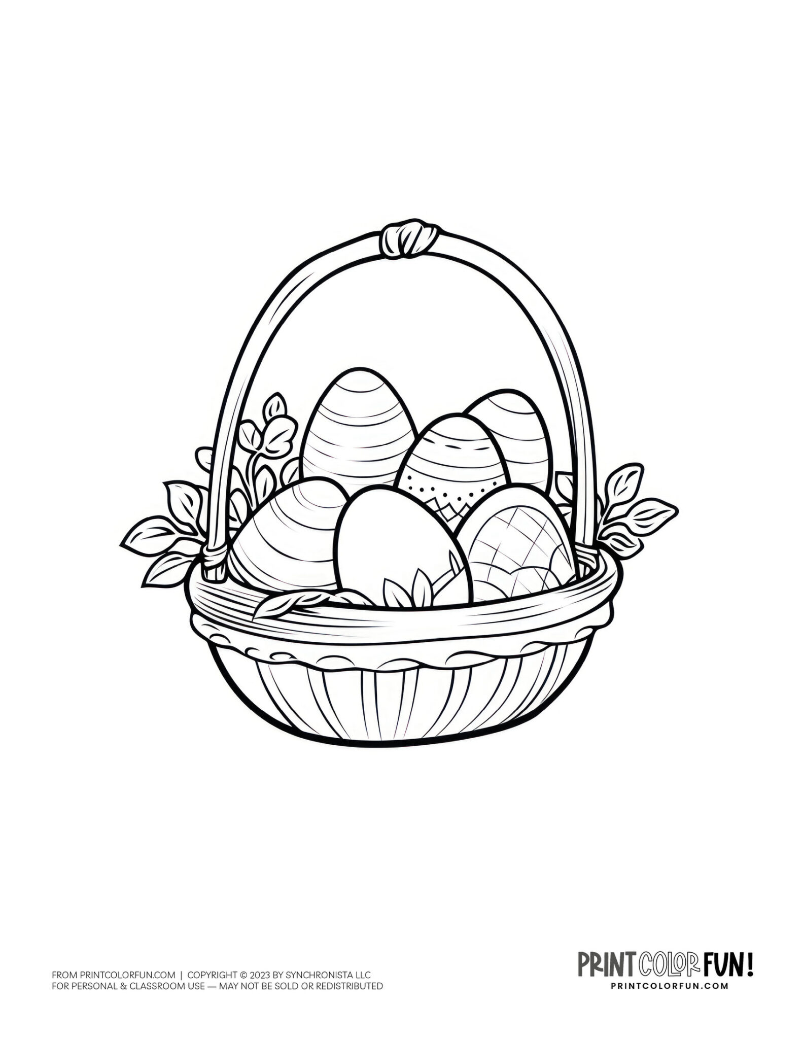 Get crafty: 40+ Easter basket templates for creative coloring page ...