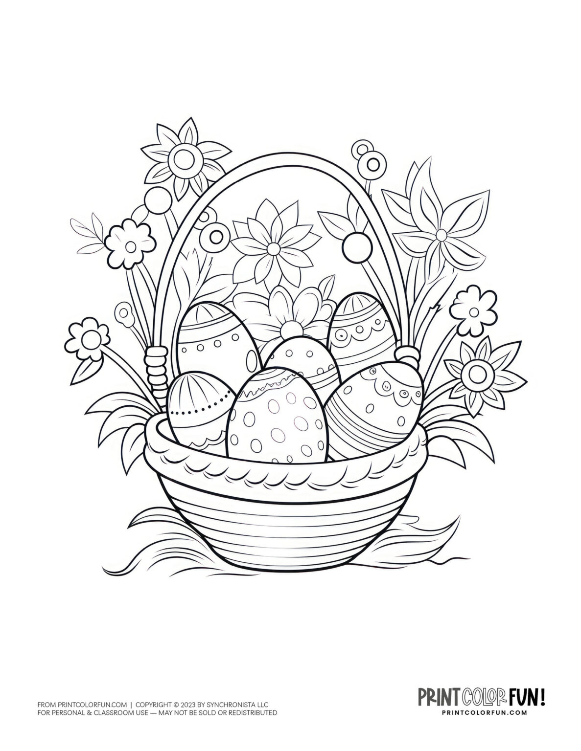 Get crafty: 40+ Easter basket templates for creative coloring page ...