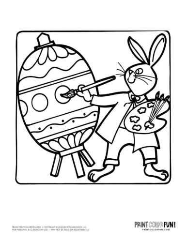 Easter bunny coloring page at PrintColorFun com (10)