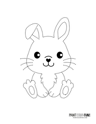 Easter bunny coloring page at PrintColorFun com 4