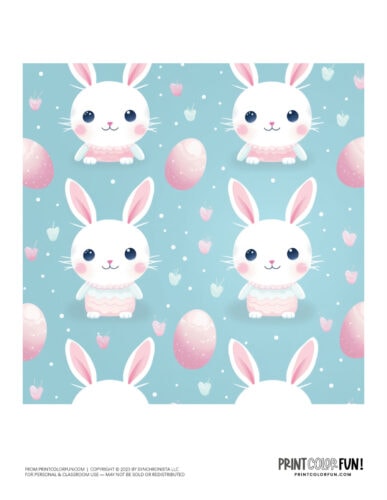Easter bunny printable clipart images from PrintColorFun com (4)