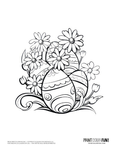 Easter flower coloring pages drawings from PrintColorFun com (1)