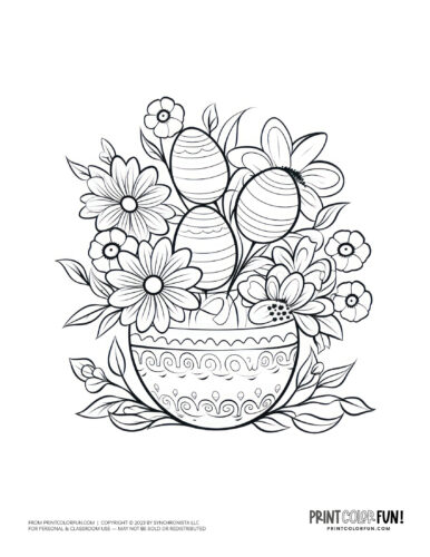 Easter flower coloring pages drawings from PrintColorFun com (2)