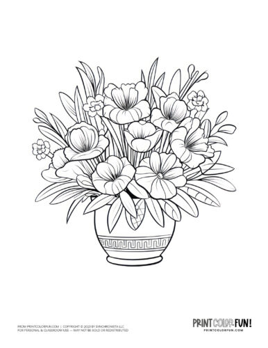 Easter flower coloring pages drawings from PrintColorFun com (5)