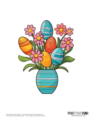 Easter flowers clipart - Spring bouquet picture from PrintColorFun com (01)
