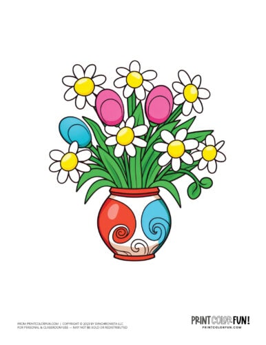 Easter flowers clipart - Spring bouquet picture from PrintColorFun com (05)
