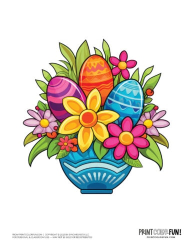 Easter flowers clipart - Spring bouquet picture from PrintColorFun com (08)