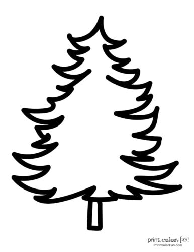 free pine tree coloring pages