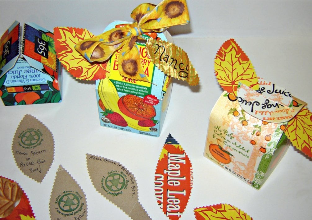 How to make cute recycled juice carton gift boxes - Print Color Fun!