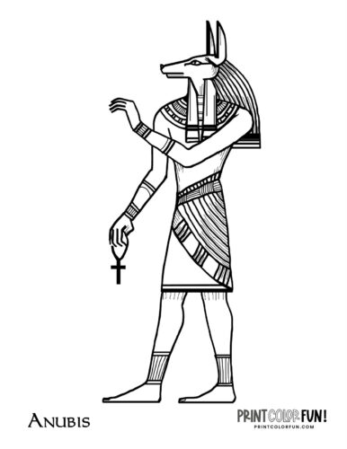 Egyptian god - Anubis coloring page