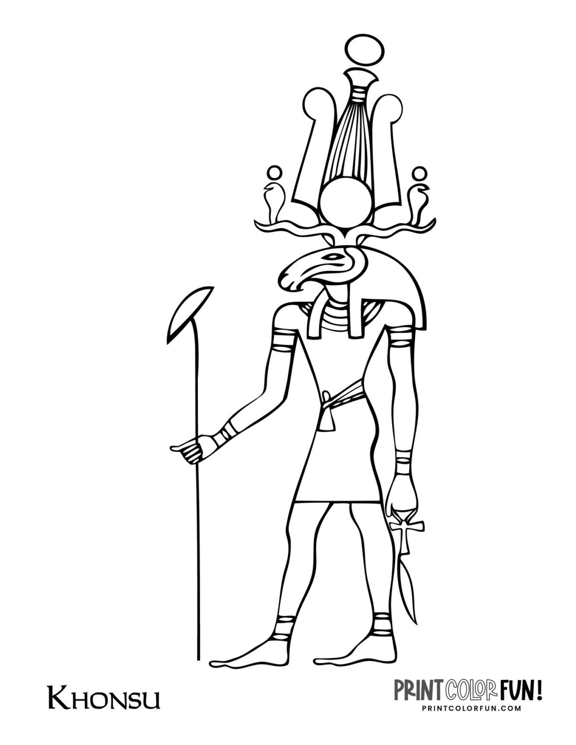 16 Ancient Egyptian Gods And Goddesses: Coloring Page Printables 