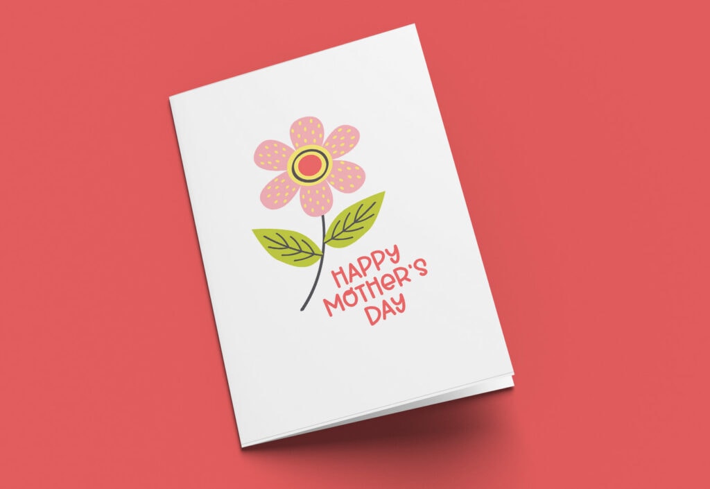 Example folded Mother's Day card