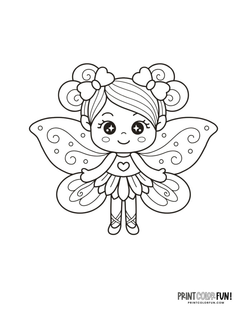 35 cute fairy coloring pages & color clipart + whimsical learning ...