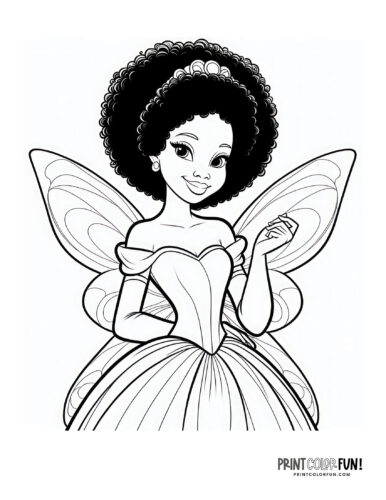 Fairy coloring page from PrintColorFun com 5