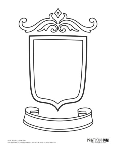 Family crest coloring page clipart printable at PrintColorFun com