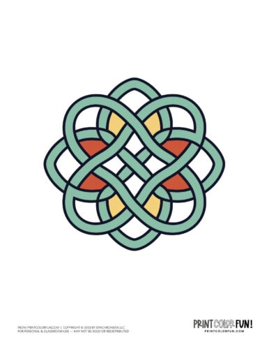 Fanciful Celtic knot design clipart from PrintColorFun com (8)