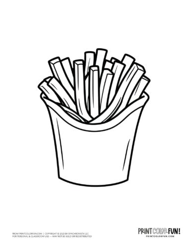Fast food French fries coloring page clipart at PrintColorFun com (3)