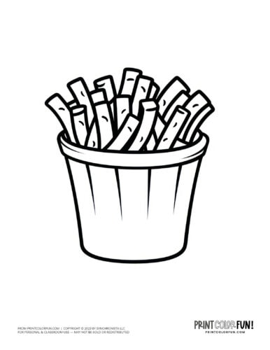 Fast food French fries coloring page clipart at PrintColorFun com (4)