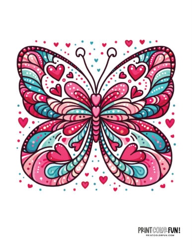 Festive colorful butterfly - PrintColorFun com