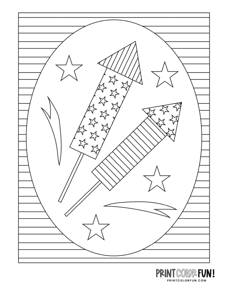 Fireworks coloring pages: Celebrate with free printables!, at