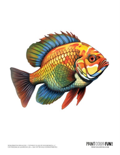 Fish color clipart graphic from PrintColorFun com (3)