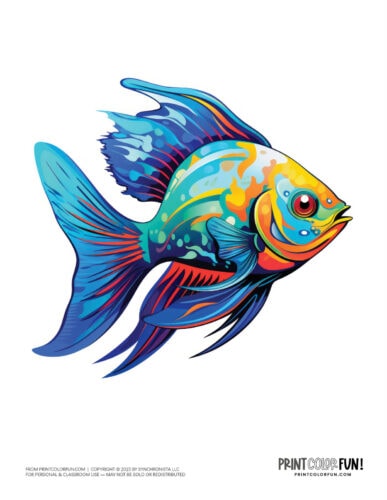 Fish color clipart illustration from PrintColorFun com (4)