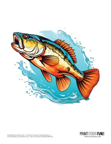 Fish color clipart illustration from PrintColorFun com (7)