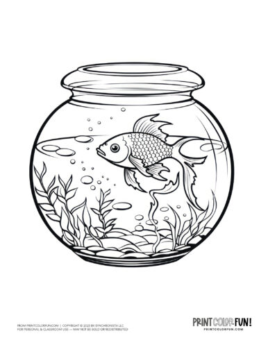 Fish in a fishbowl coloring page from PrintColorFun com.jpg