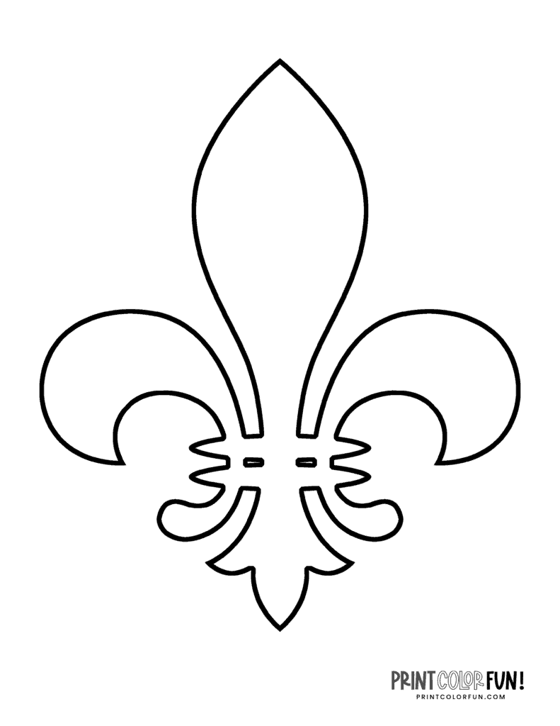 38 fleur-de-lis coloring pages, clipart images & design stencils, at ...