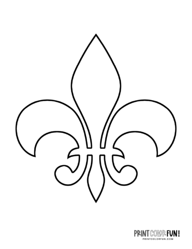 26 fleur-de-lis coloring pages & design stencils, at