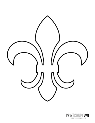 26 fleur-de-lis coloring pages & design stencils, at