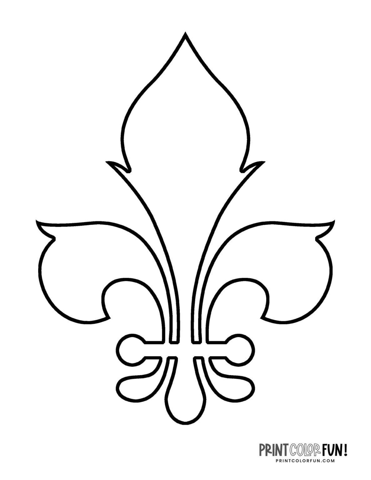 38 Fleur-de-lis Coloring Pages, Clipart Images & Design Stencils, At 