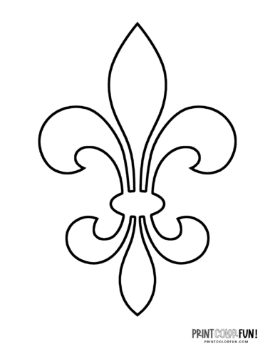 26 fleur-de-lis coloring pages & design stencils, at