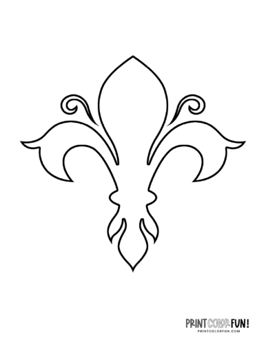 Fleur de lis coloring page (2)