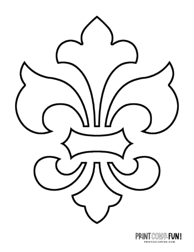 Printable Fleur de lis Template