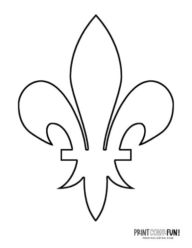 Fleur de lis coloring page (4)