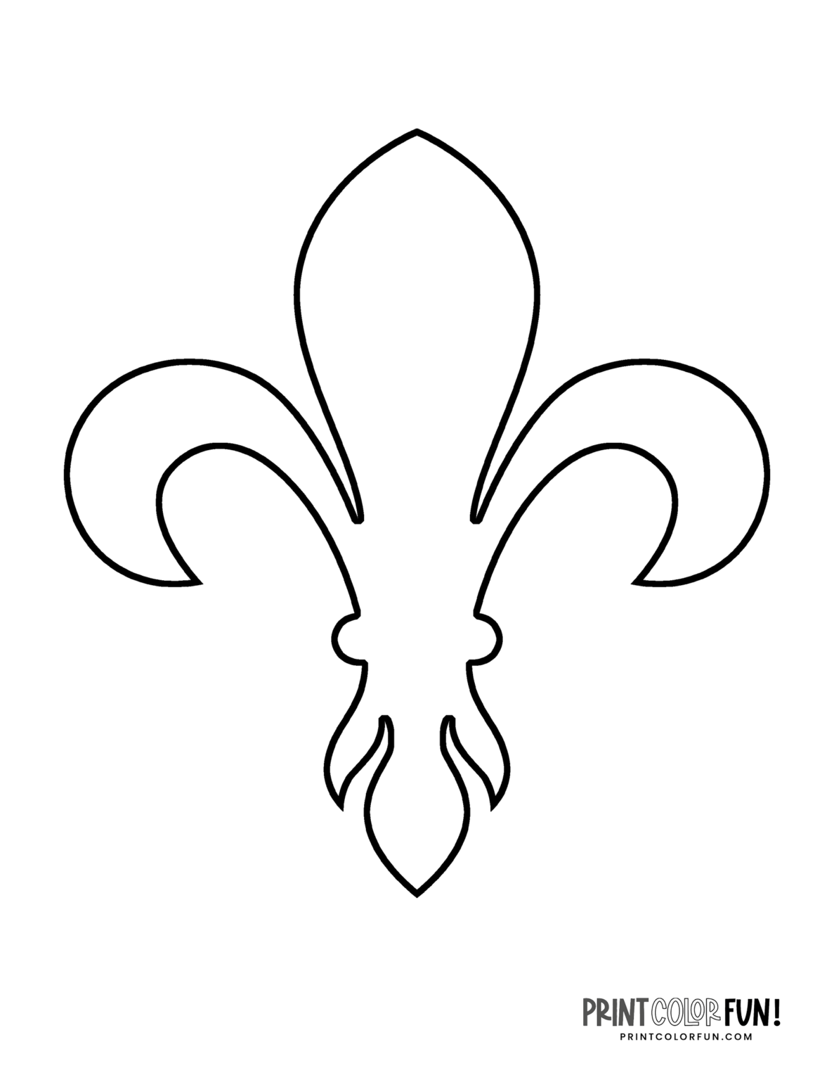 38 fleur-de-lis coloring pages, clipart images & design stencils, at ...