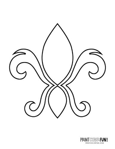 Fleur de lis coloring page (6)