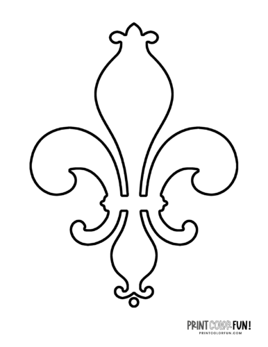 38 fleur-de-lis coloring pages, clipart images & design stencils, at