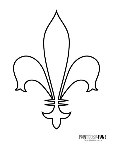 Fleur de lis coloring page (8)