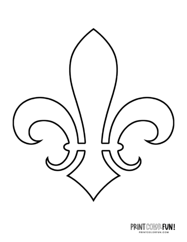 Fleur de lis coloring page (9)