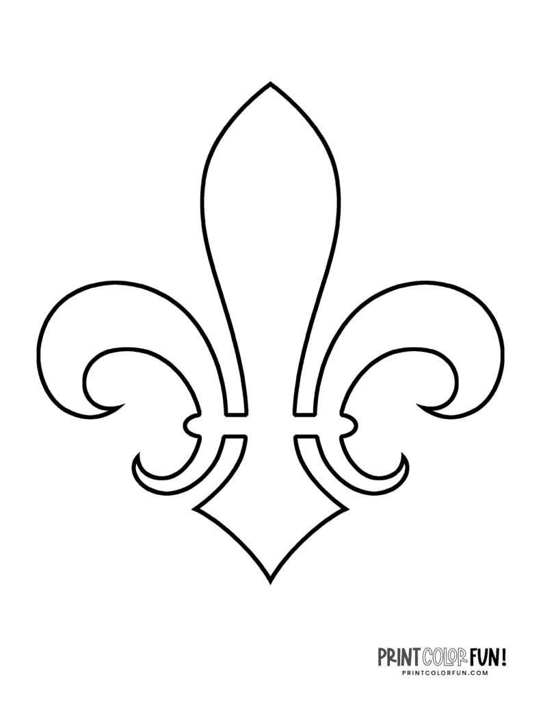 38 fleur-de-lis coloring pages, clipart images & design stencils, at ...