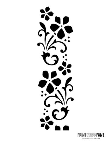 Flower stencil designs - print or craft cut (2)