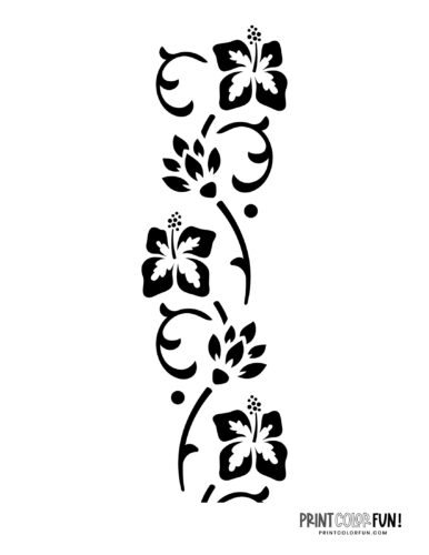 10 free flower stencil designs for printing craft projects print color fun