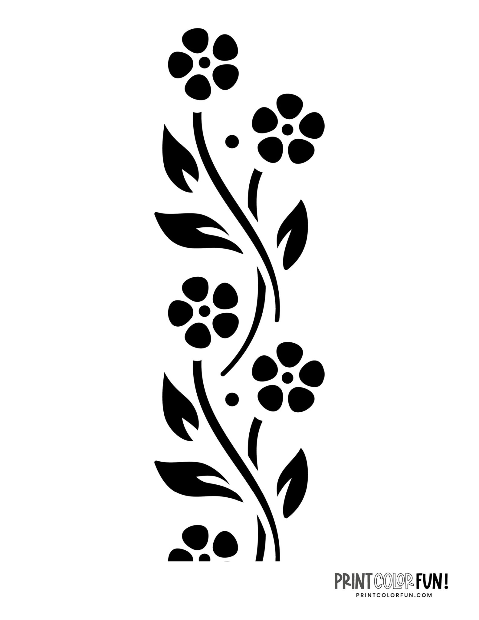 10 Free Flower Stencil Designs For Printing And Craft Projects Print