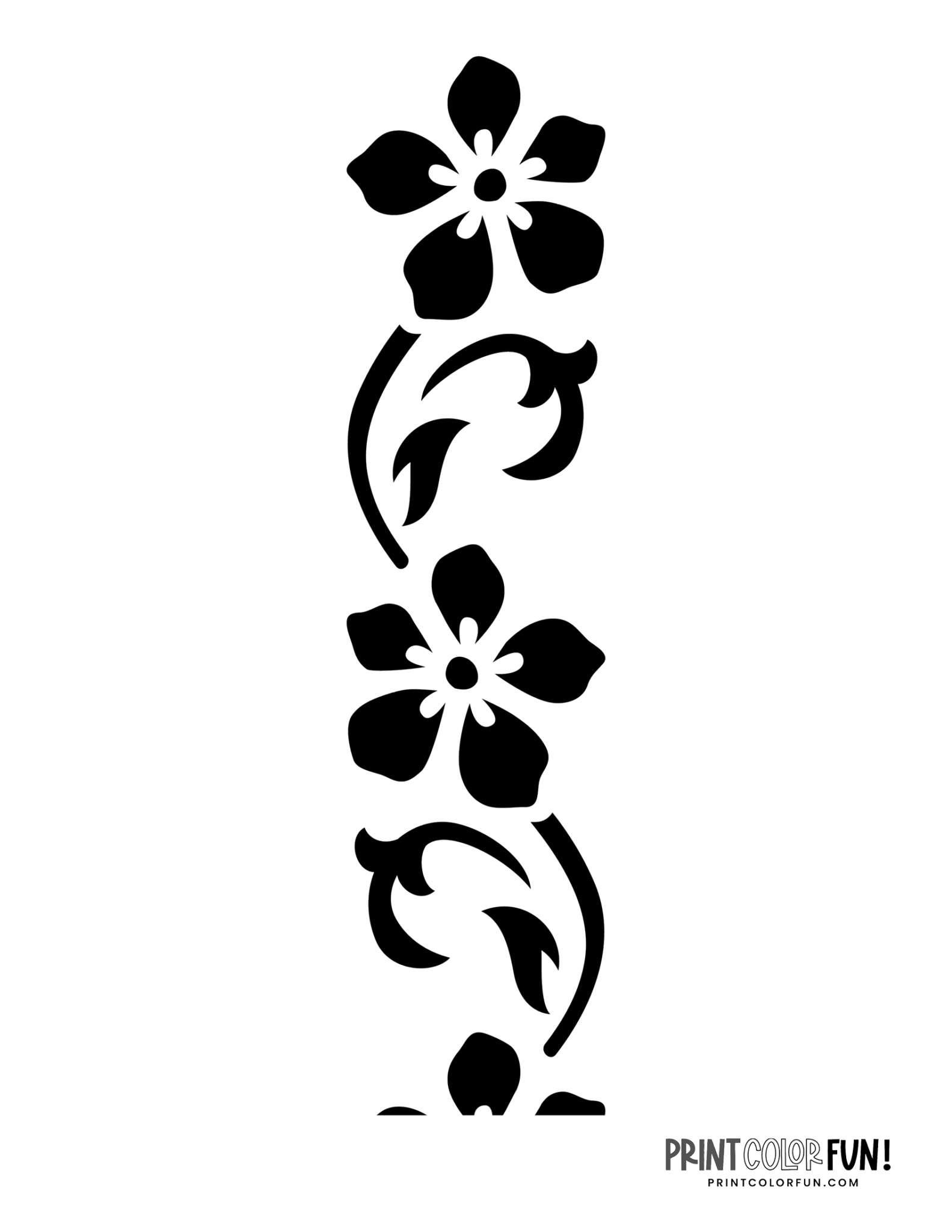 10 free flower stencil designs for printing & craft projects, at ...